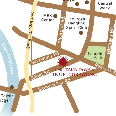 Map The Tarntawan Hotel Surawong